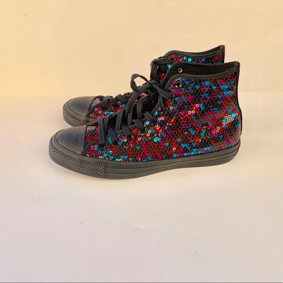 Converse Shoes - CONVERSE HIGH TOP BLACK SEQUIN